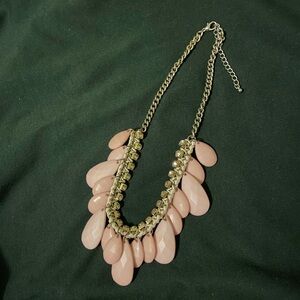 Elegant Pink and Gold Necklace